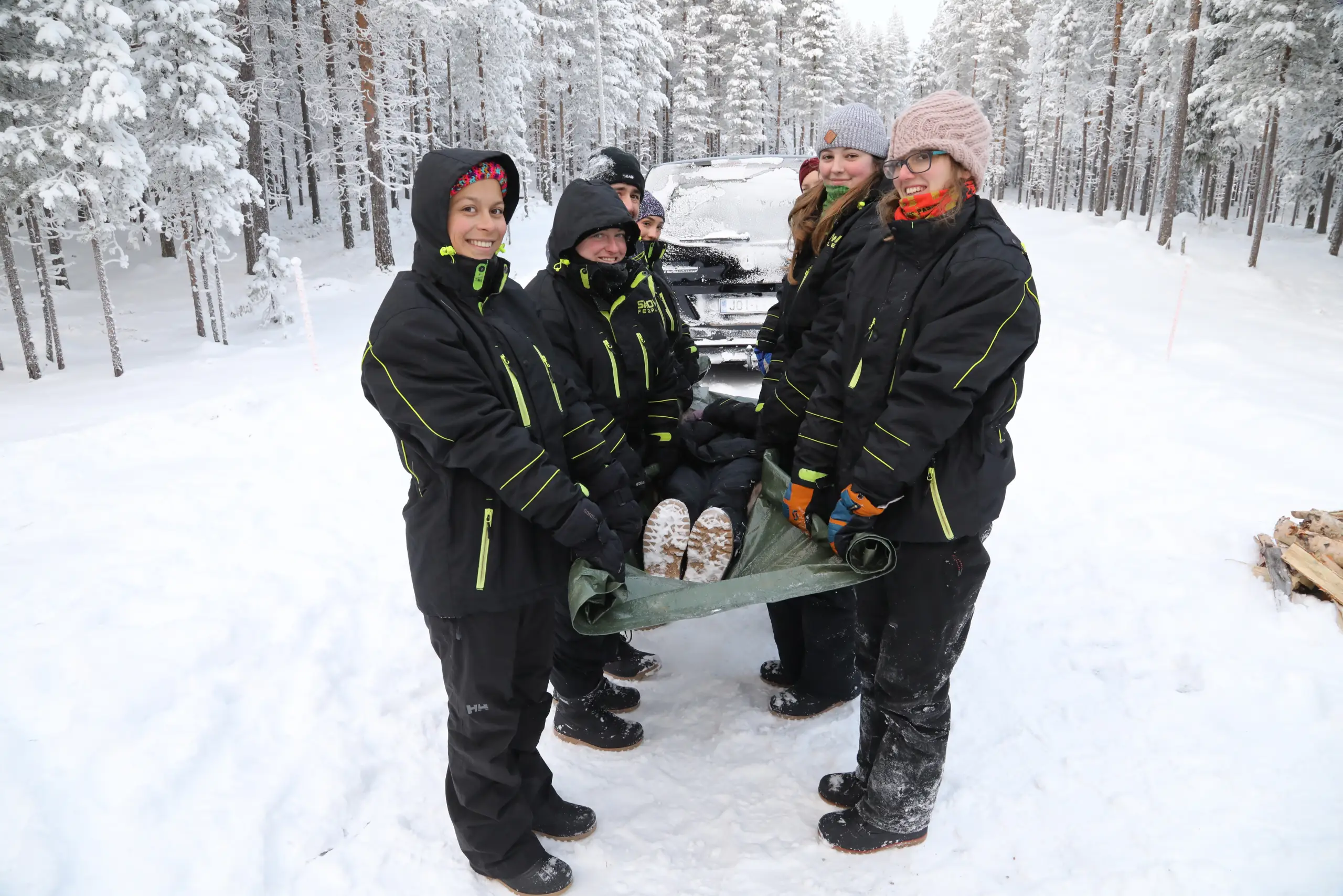 Arctic Survival Training Finland Teamwork